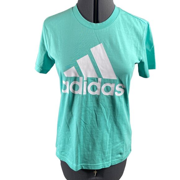 Tops - Adidas Women’s Cotton Badge of Sport T-Shirt, Green,Small